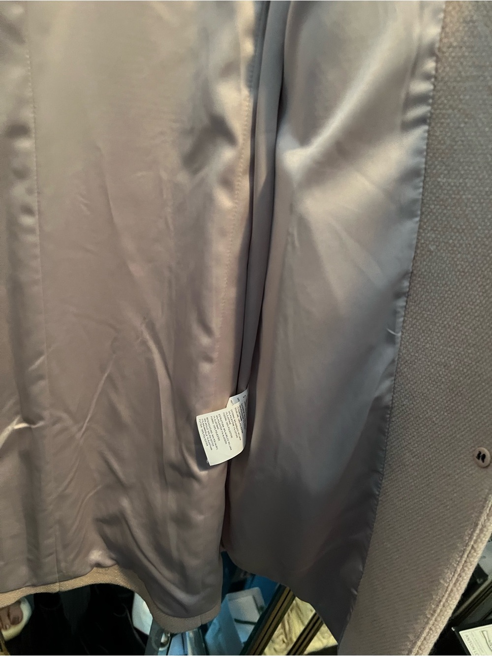 Club Monaco Cream Pea Coat with Black Buttons - Picture 6 of 6